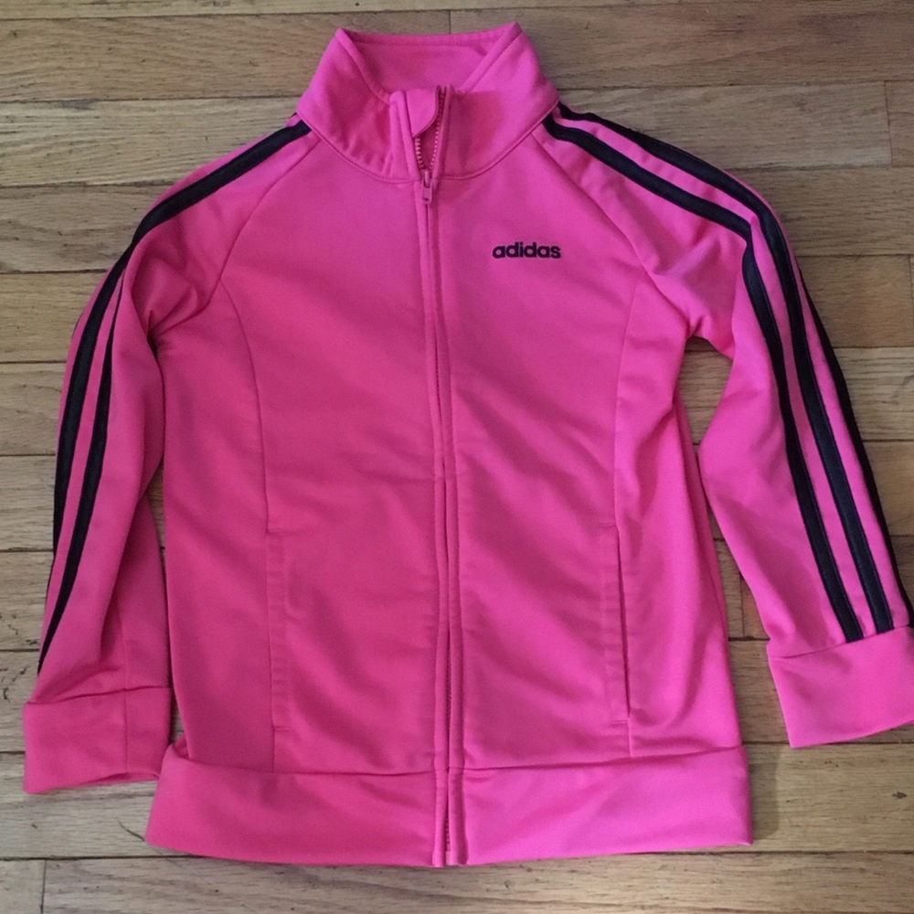 Little girls pink Adidas 2-piece track suit